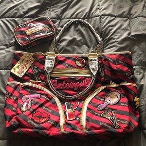 Betsy Johnson Betseyville Tote and makeup bag